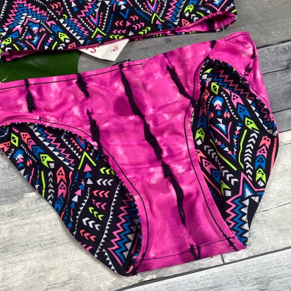 Justice tribal Tie Dye swimsuit bikini girls - Picture 3 of 7